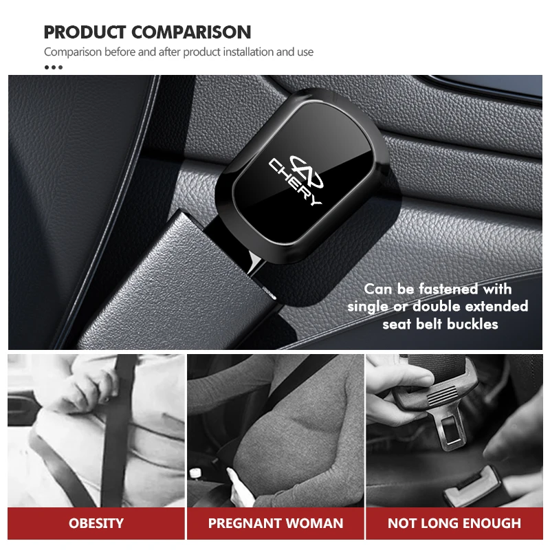 Фото Удлинитель ремня безопасности с замком-фиксатором для Chery Pro T11 A1 A3 A5 Amulet M11 Eastar Elara IQ Arrizo №3