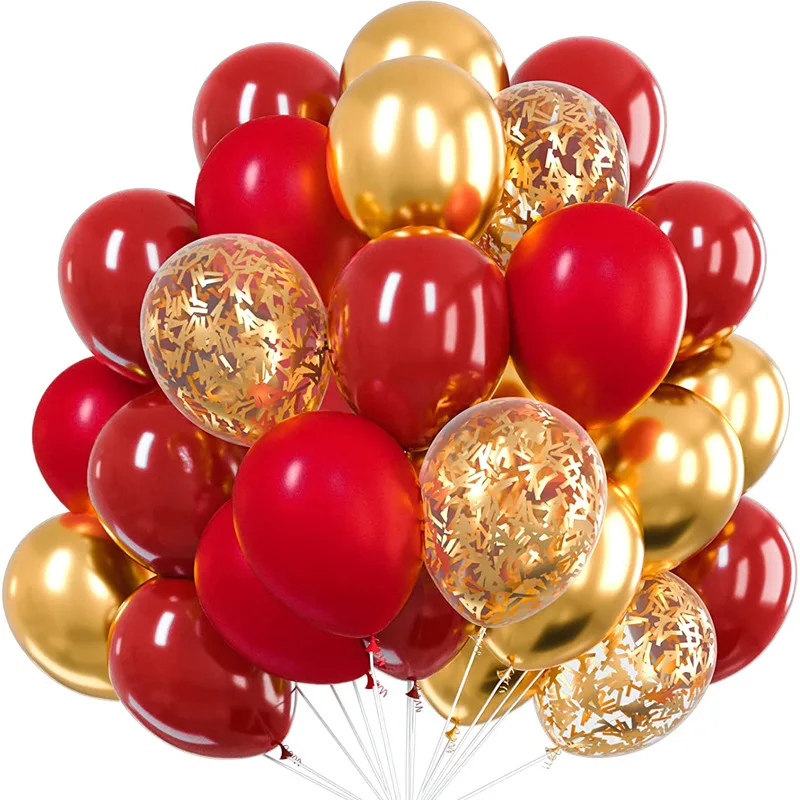 

30pcs Confetti Latex Balloons Gold Metallic Ballons Wedding Decoration Baby Shower Birthday Party Valentine's Day Decor