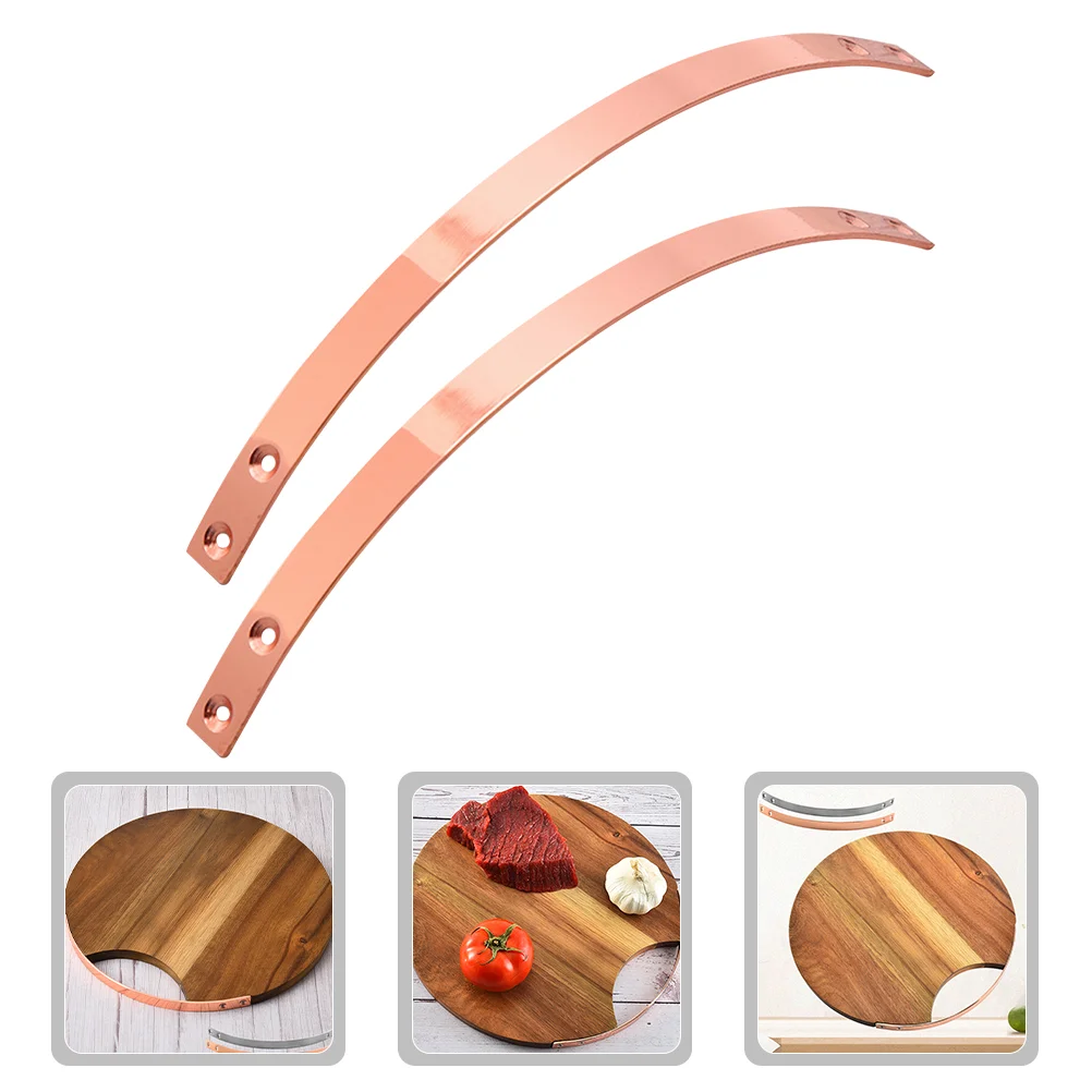 

2Pcs Semi-circle Handle Cutting Board Handle Chopping Board Handle Metal Handle Cut Mat Handle