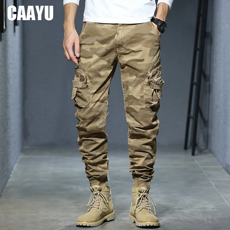 

Joggers Cargo Pants Men Casual Hiphop MultiPocket Male Trousers Sweatpants Streetwear Tactical Track KhakiCamouflage Pants