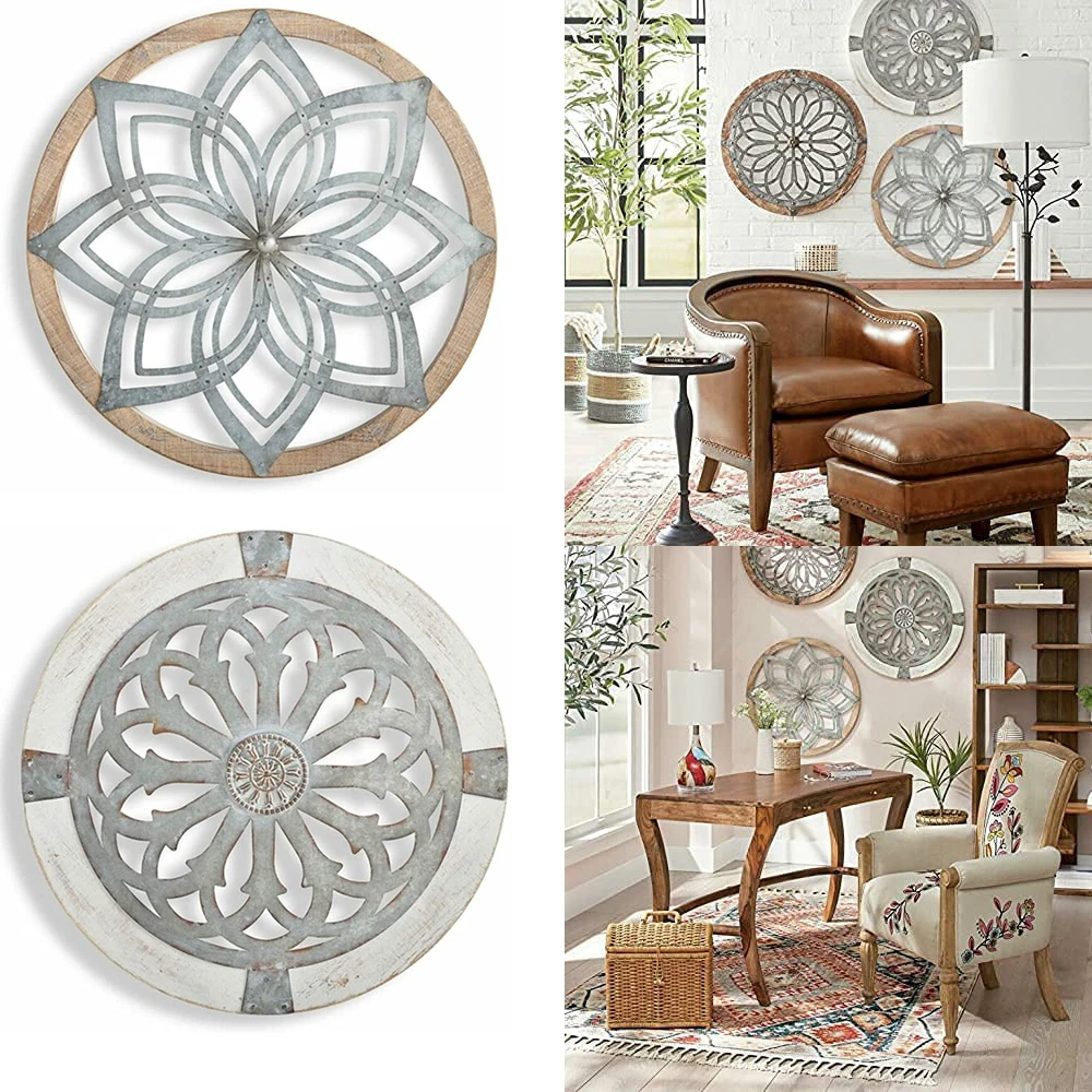 

Heritage Round Wall Art Acrylic Hanging Ornament Home Restaurant Room Living Room Decorative Hanging Ornament