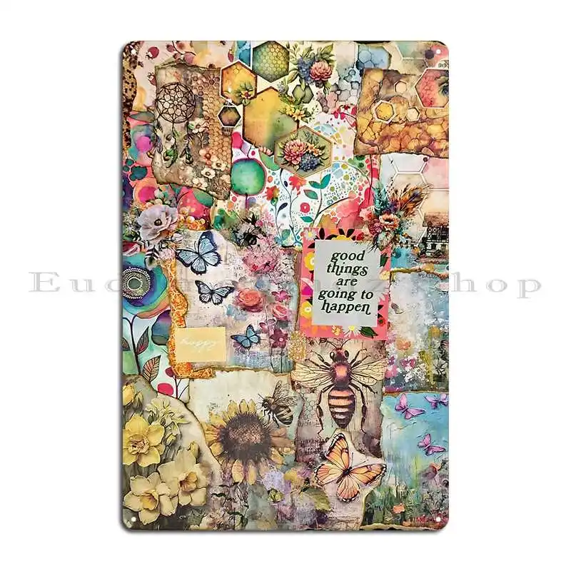 Американский мед Sweeter Than Honey Proud Girl Happy Bees and Flowers Металлическая вечеринка