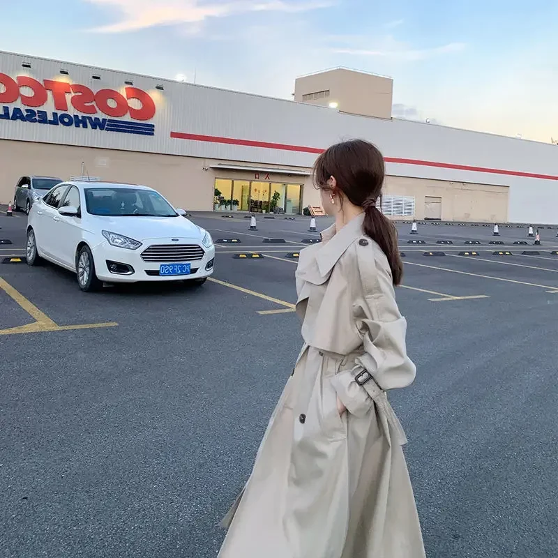 2024 ранняя весна-осень новое пальто средней длины женская стильная эстетичная