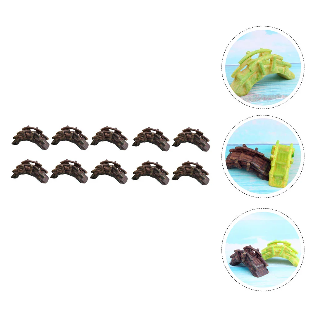 

10pcs Resin Arch Bridge Landscape Decor Tank Decorative Bridge Resin Craft
