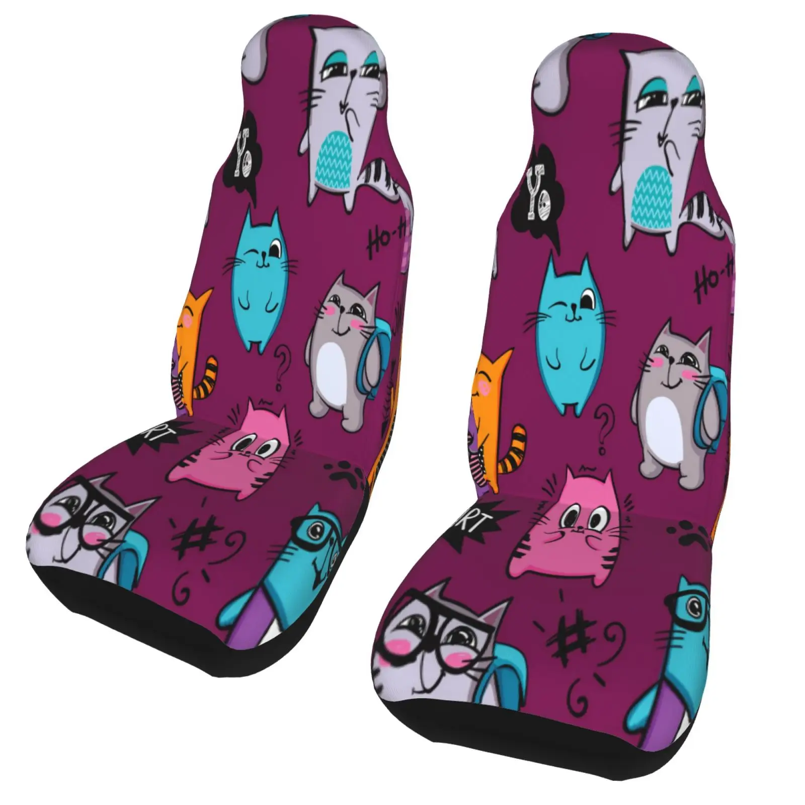 

2pcs 3D Car Seat Covers For cat Universal Front Car and Suv Seat Covers Car Accessory