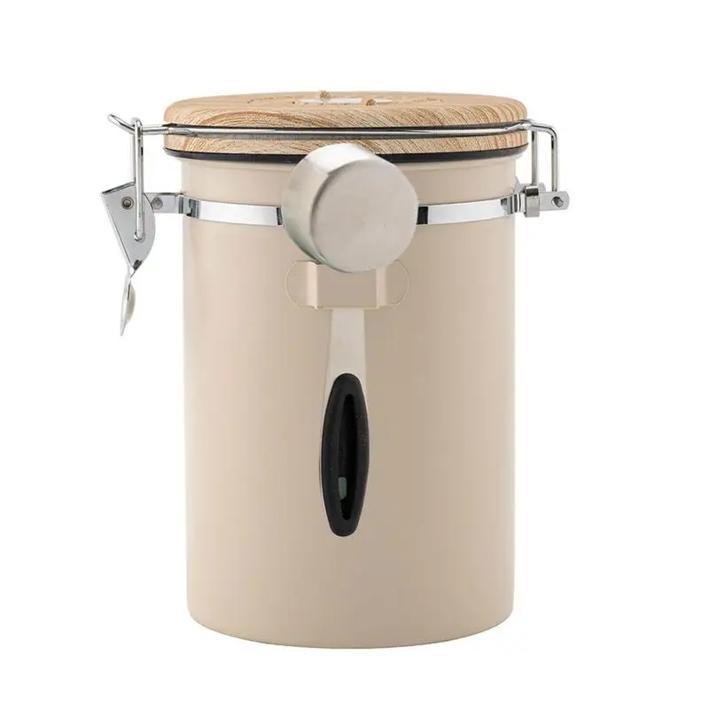

Coffee Bean Storage Jar 1.8L Stainless Steel Food Sealed Storage Jar Kitchen Accessories Coffee Bean Can For Tea Sugar Cereals