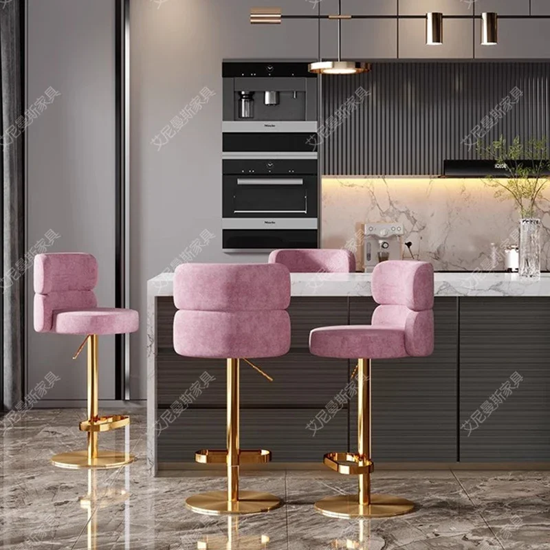 Скандинавские барные стулья со спинкой архитектурная мебель из нержавеющей