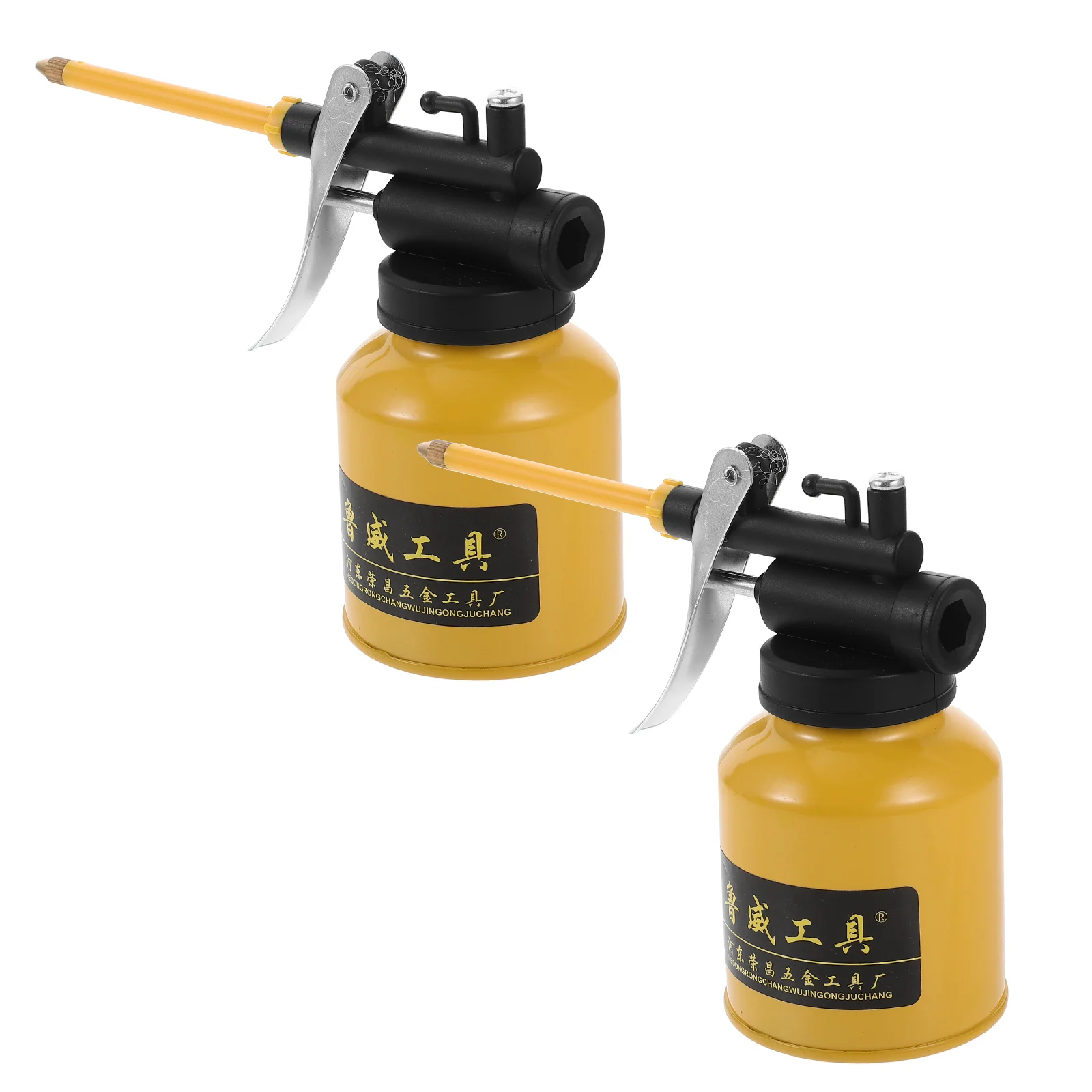 

2 Pcs Oil Pot Pump Oiler Can Elasticity Bottle Aluminium Spray Aluminum Alloy High Pressure Workshop