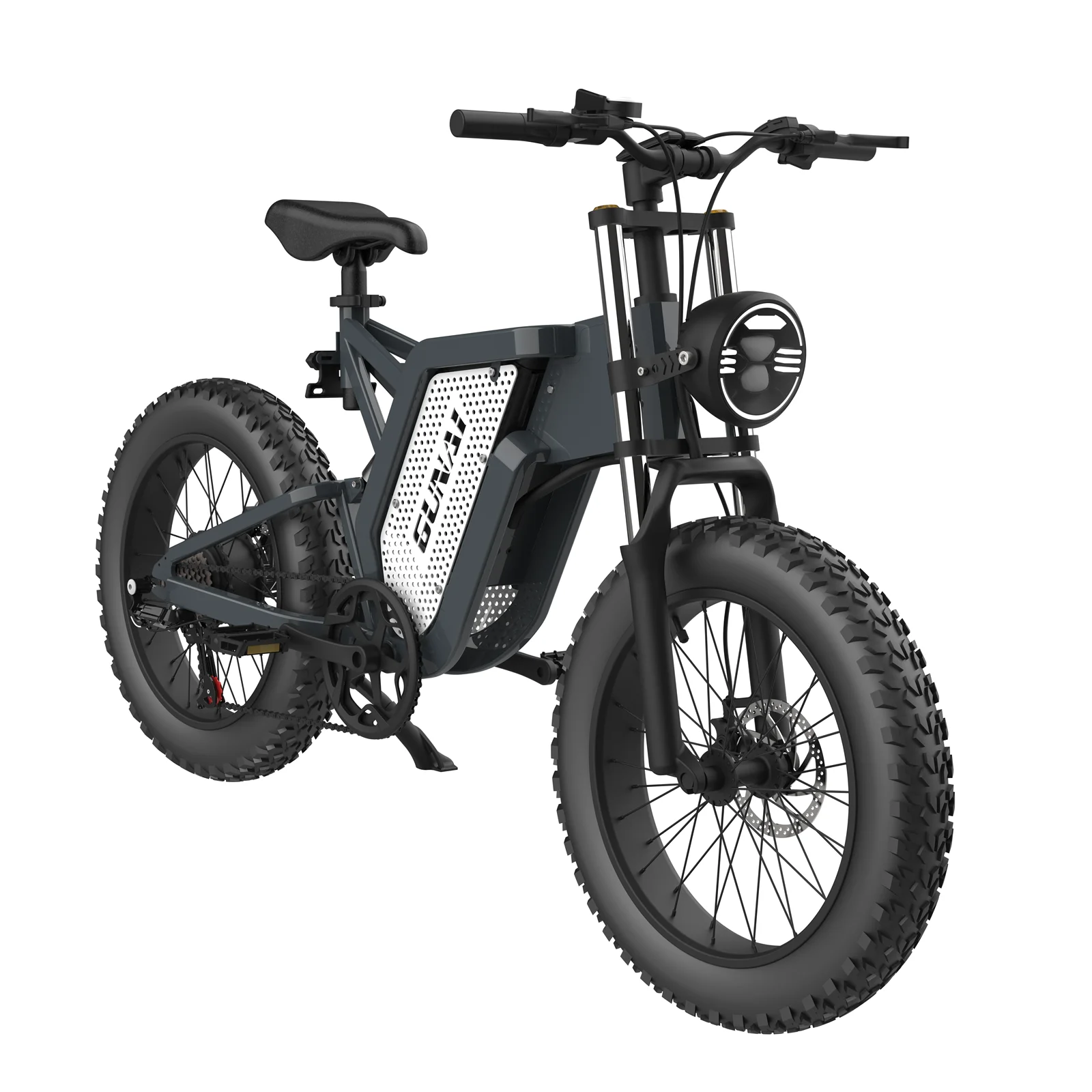 GUNAI 2000W Electric Bike 48V 25AH Electric Bicycle 20 Inch Fat Tire Off-Road Ebike 50km/h Men's Mountain E-bike Beach Bicycle