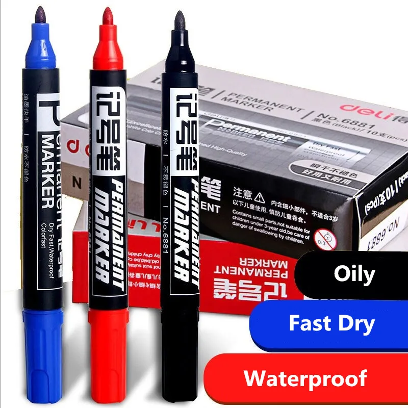 Водонепроницаемый перманентный маркер Deli 1 5 мм линия записи школьные