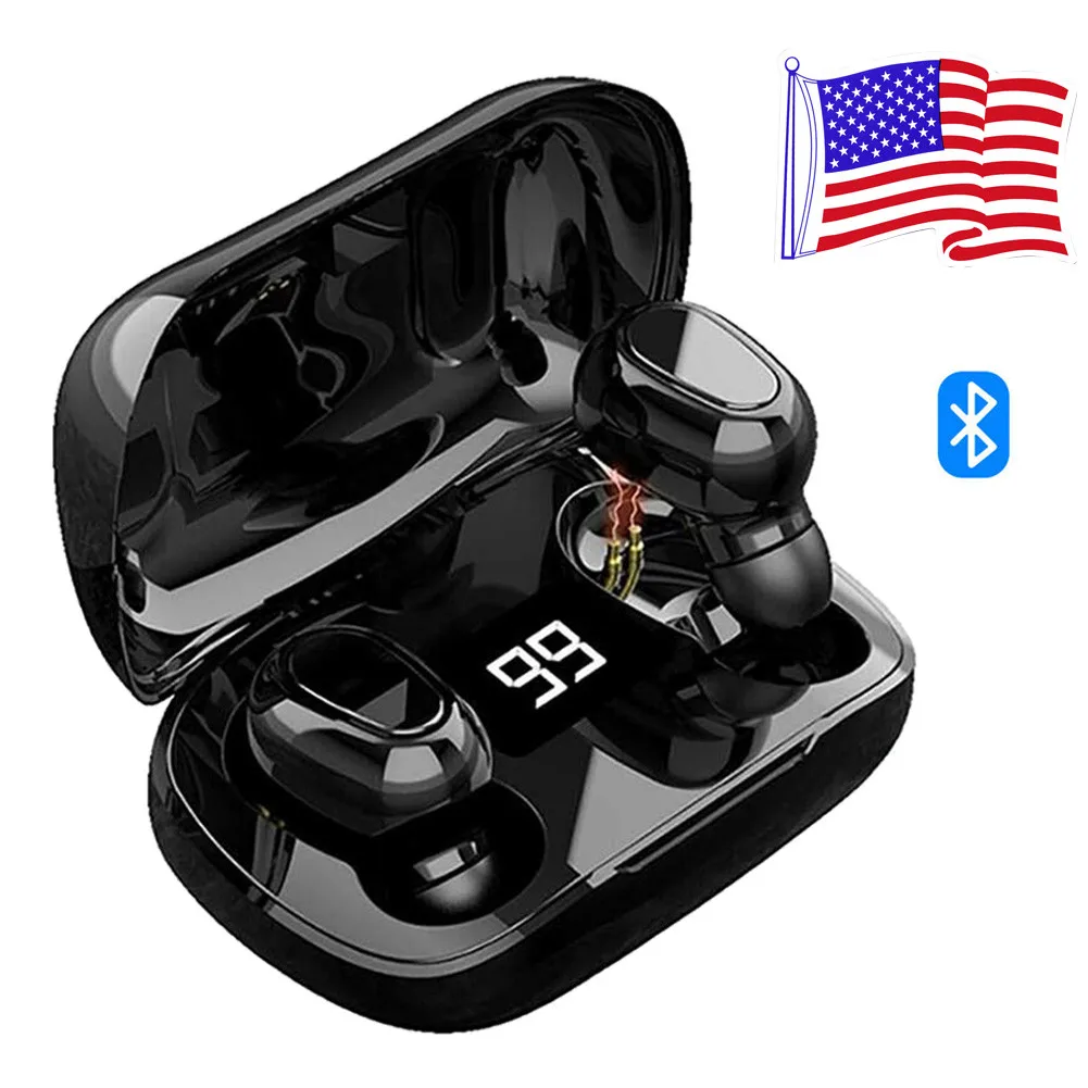 

Noise Canceling Wireless Earphones Twins Earbuds with Mic Stereo Music Headset for Android iOS Phones