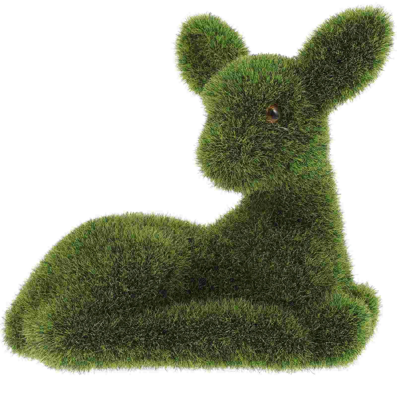 

Deer Flocking Animal Decor Small Ornament Artificial Lawn Flocked Decoration