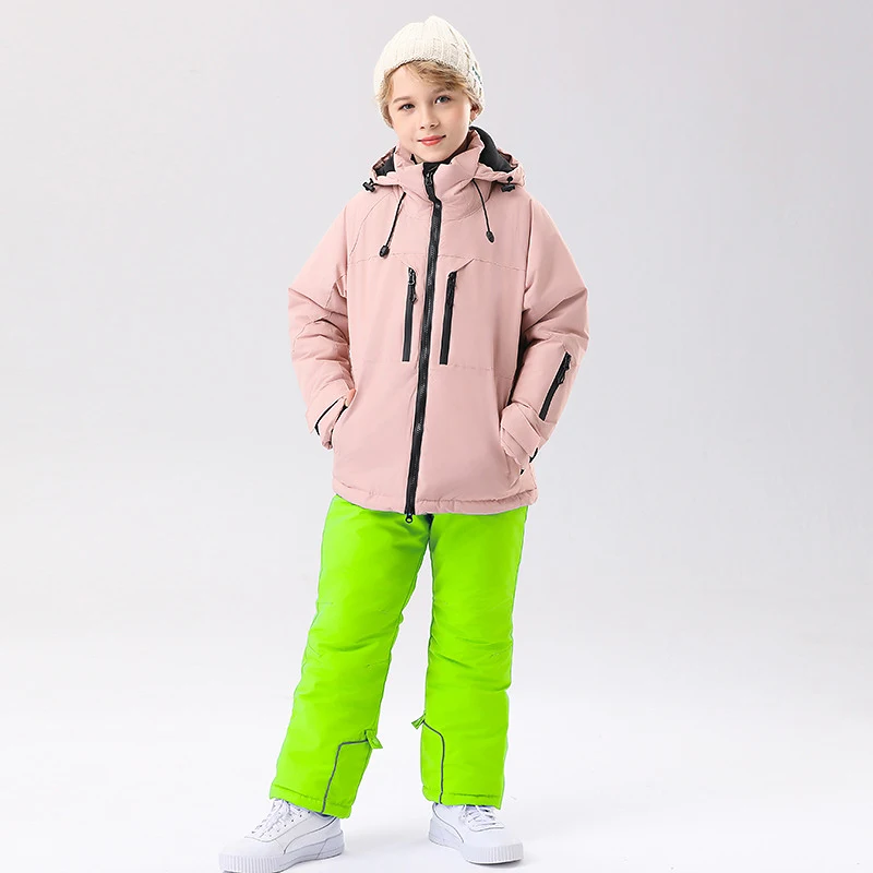 Детский лыжный костюм теплый водонепроницаемый для езды по пересеченной
