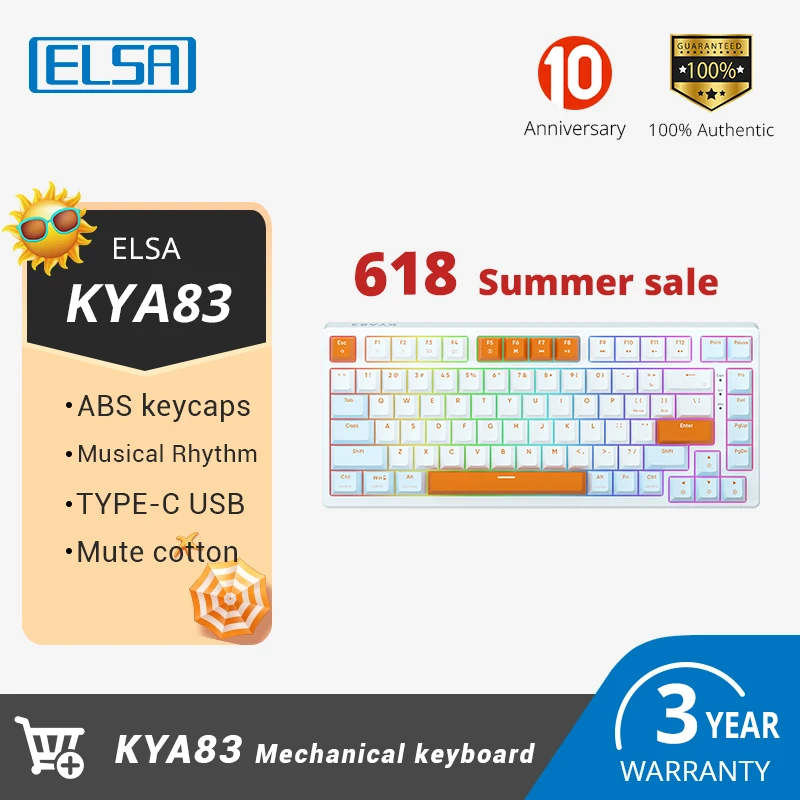 

Проводная Механическая игровая клавиатура с USB-портом, 83 клавиши