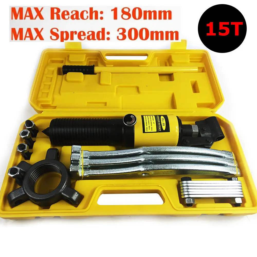 

15 Ton Hydraulic Gear Puller Bearing Separator Set Hub Extractor Garage Tool Kit
