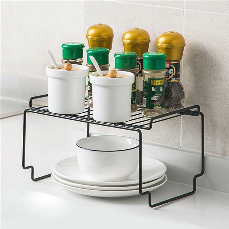

Kitchen Storage Rack Closet Shelf Dish Drying Rack Spice Jars Seasoning Bottles Holder Shelves Kitchen Organizer