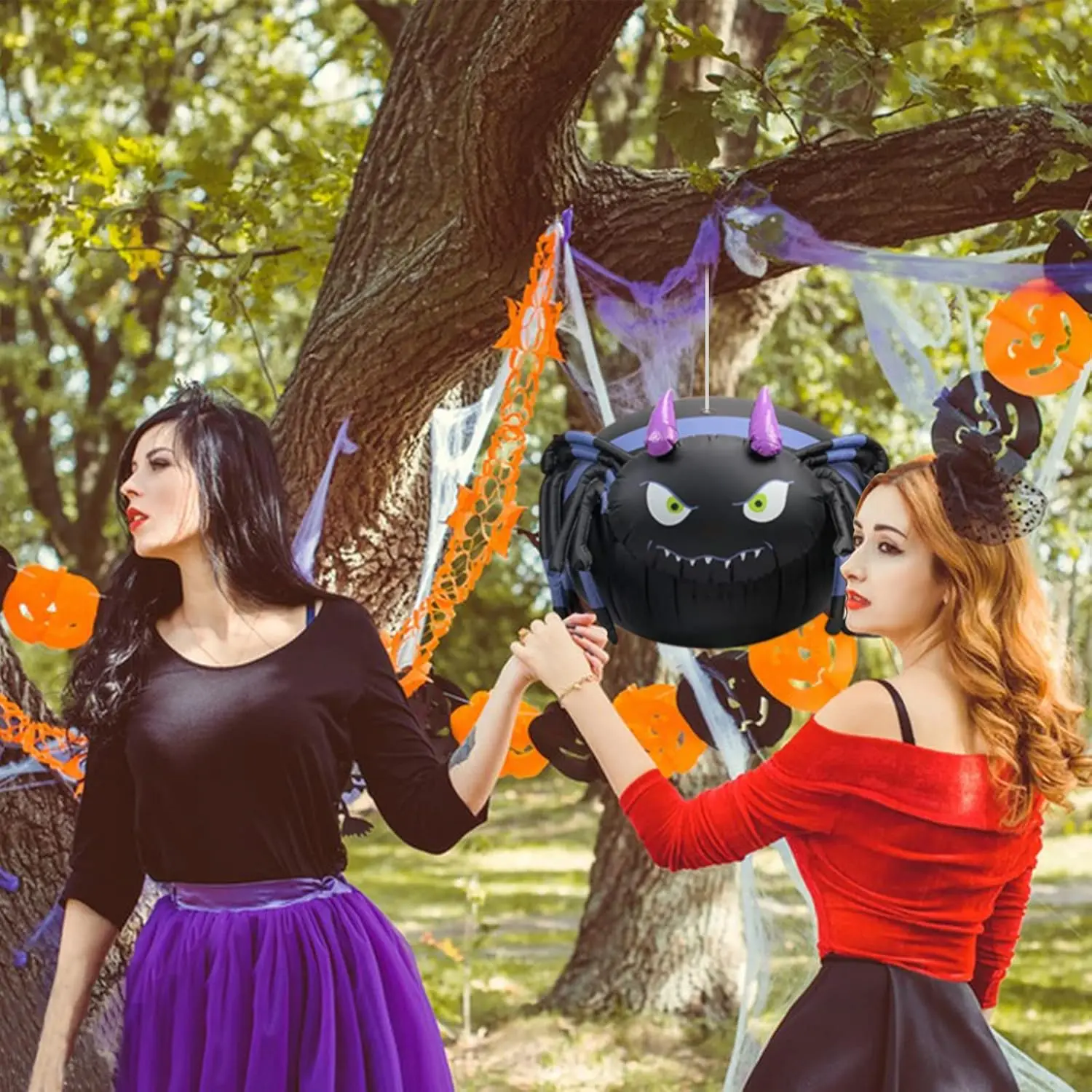 Украшения для Хэллоуина надувной паук украшения подвесные улицы