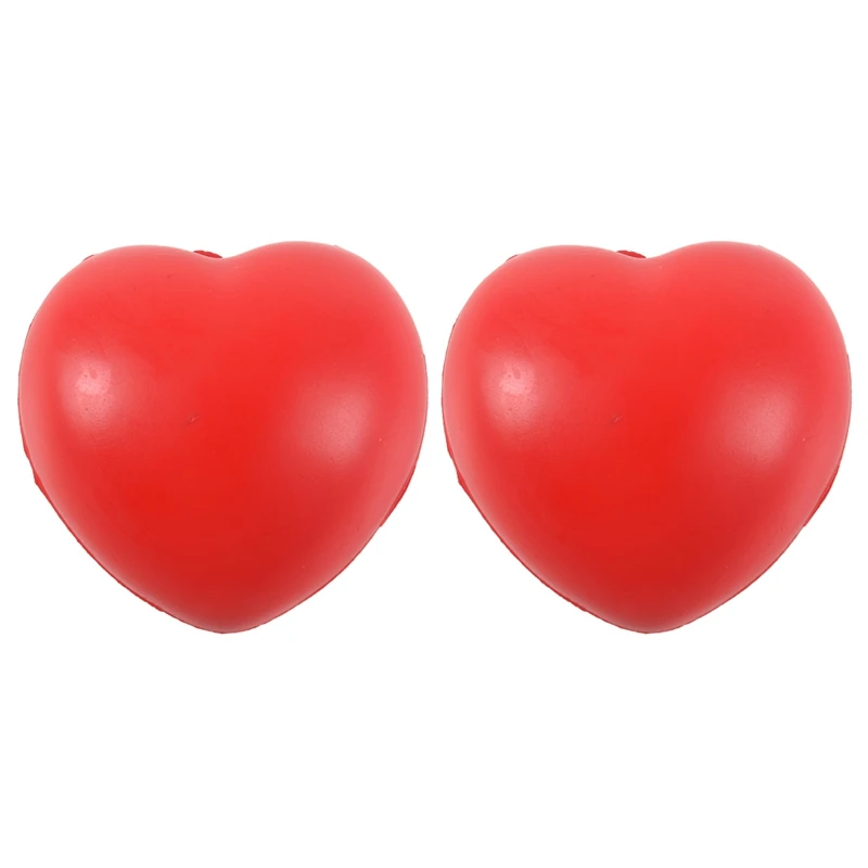 

2X Heart Stress Reliever Ball Red