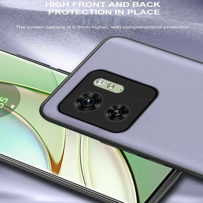 Однотонный Кожаный противоударный защитный чехол для Motorola Edge 40 Edge40 мягкая