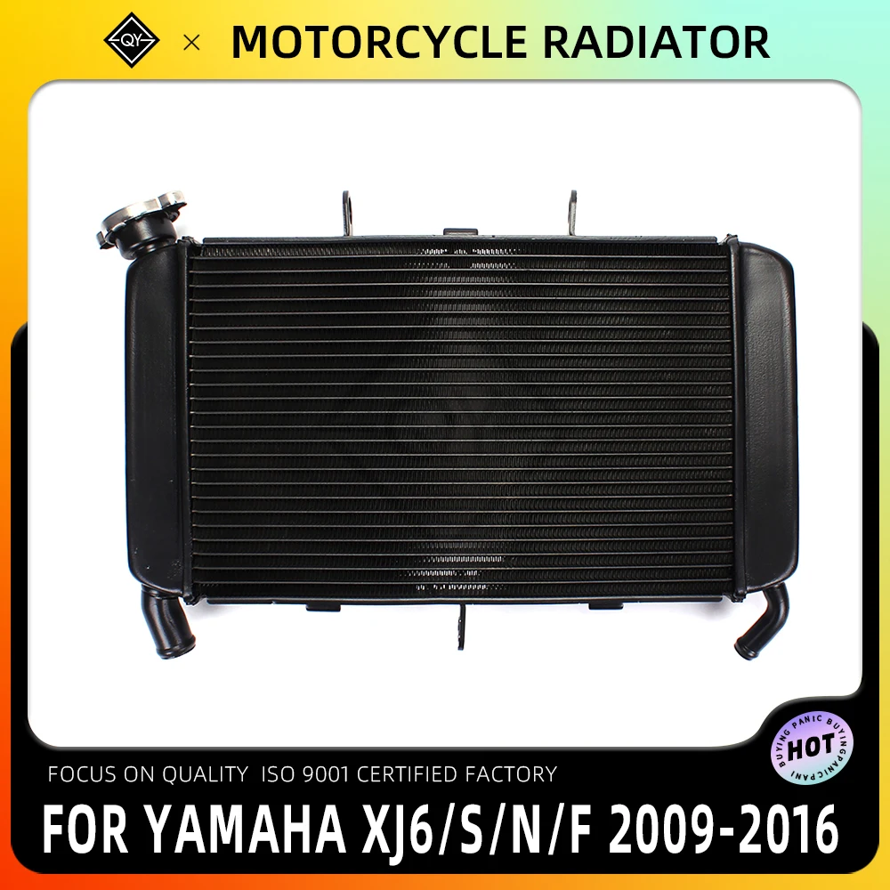 

PKQ Motorcycle Radiator Cooler Cooling Water Tank For YAMAHA XJ6 XJ 6 2009 2010 2011 2012 2013 2014 2015 2016 XJ6S XJ6N XJ6F