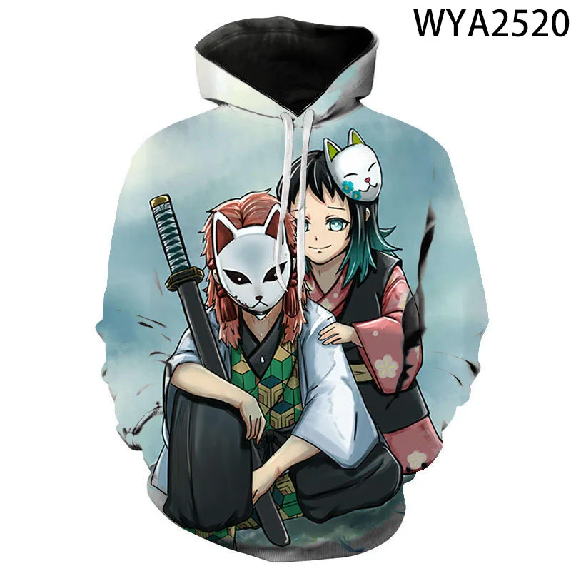 

Толстовки Kimetsu No Yaiba с 3D принтом рассекающего демонов для мужчин и женщин, детская одежда с рукавами для мальчиков и девочек, свитшоты, пальто...