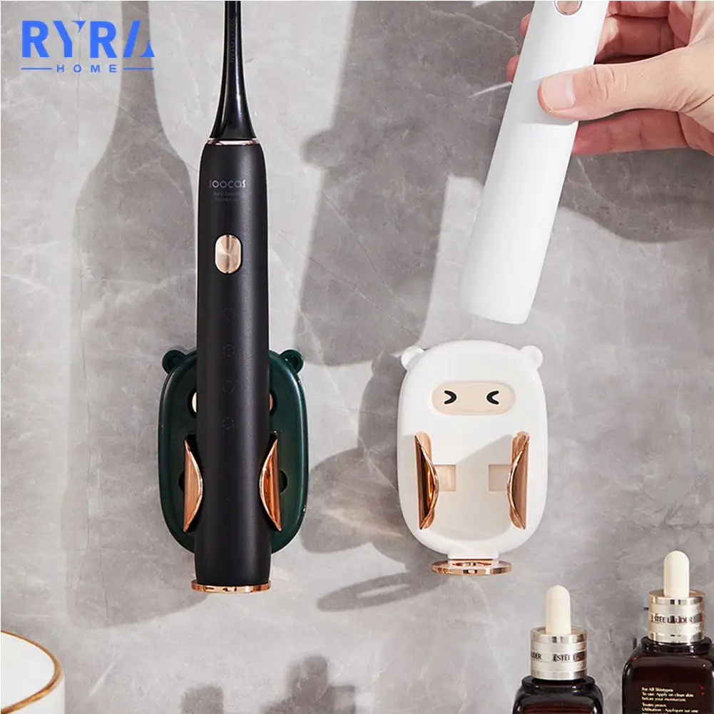 Electric Toothbrush Holder Wall-mounted Toothbrush Stand Rack Punch-free Electric Toothbrush Organizer Bathroom Accessories