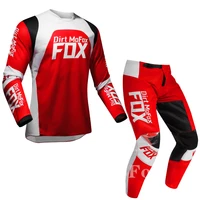 moto 180 360 trice lux gear set 2022 dirt mofox jersey pants mtb bike kits mountain bicycle offroad red white suit mens