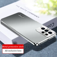2022 new metal magnetic shell for samsung galaxy s22 plus s21ultra case built in lens protection titanium alloy shockproof cover
