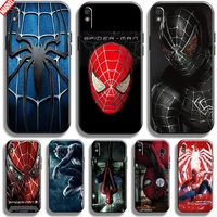 marvel spiderman for xiaomi redmi 9a 9at phone case soft liquid silicon silicone cover black carcasa coque