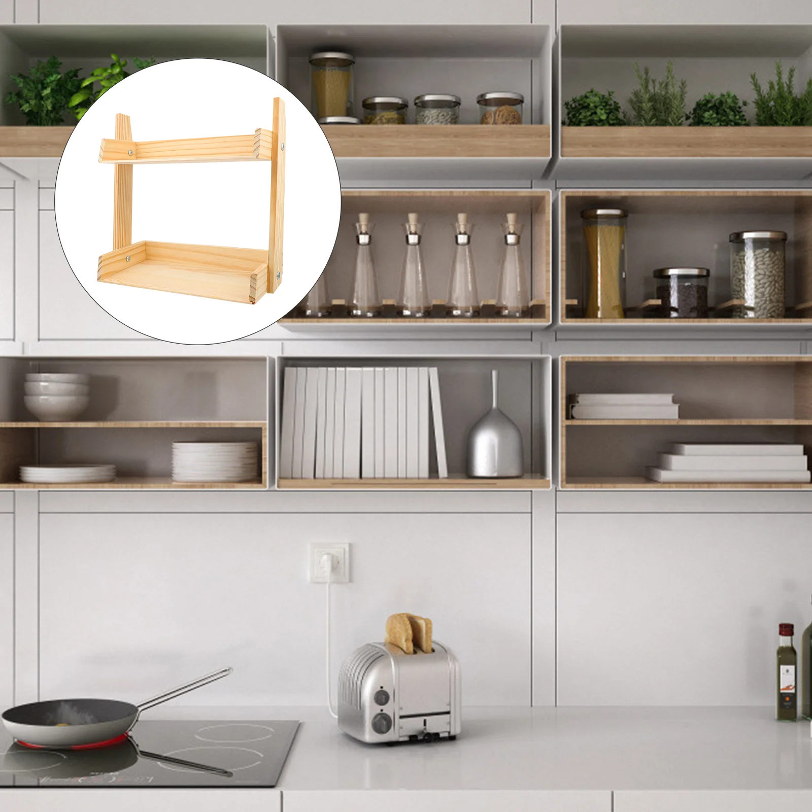 

Деревянная подставка для хранения, настольная подставка для хранения для дома (деревянный цвет)