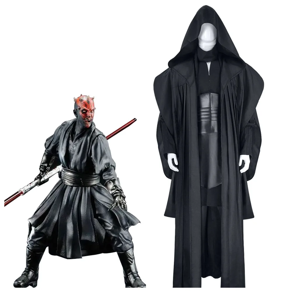 Darth Maul Cosplay Costume Adult Men Tunic Robe Uniform Darth Maul Costume Halloween Carnival Full Set