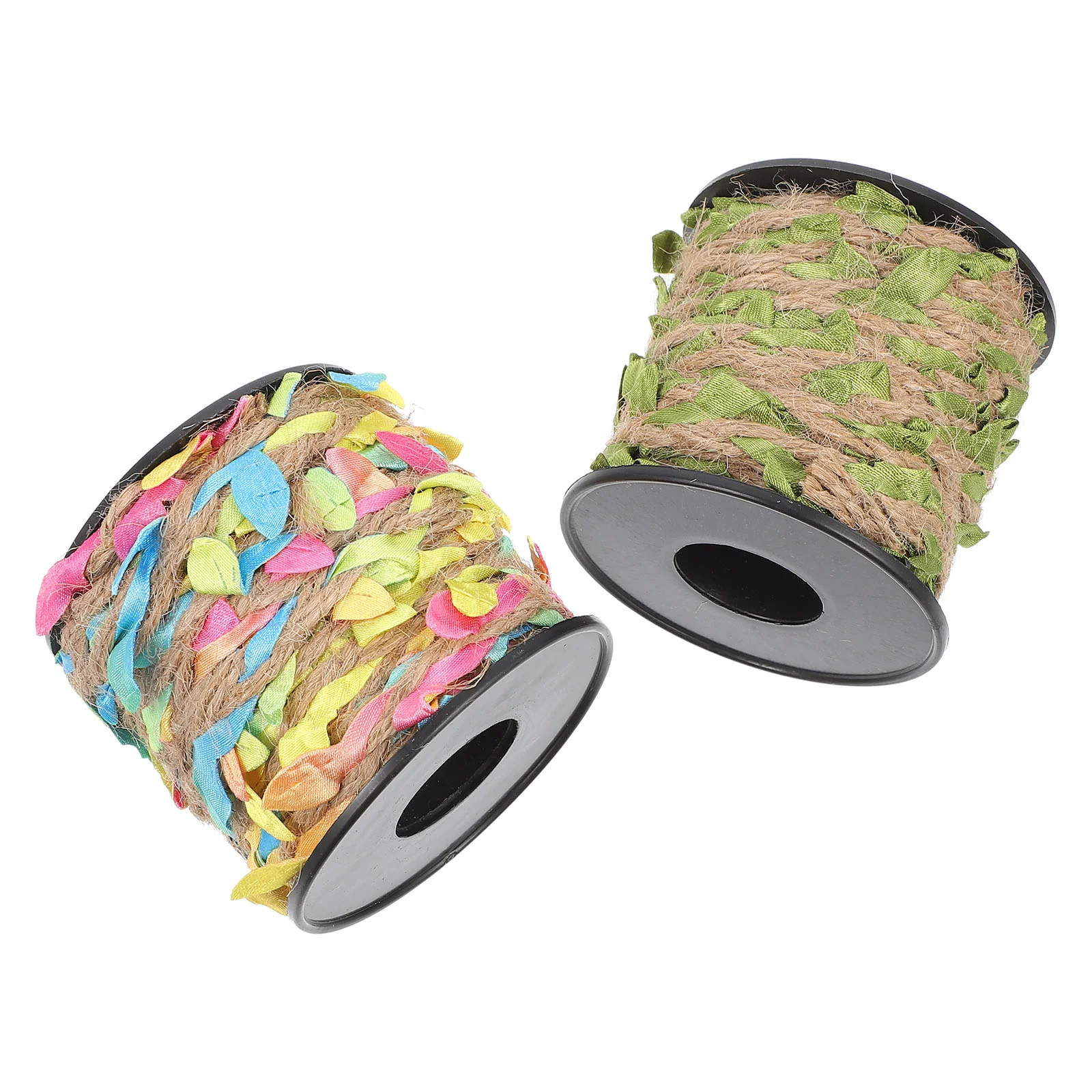 2-рулонная натуральная имитация веревки и ленты из ротанга для цветочного букета