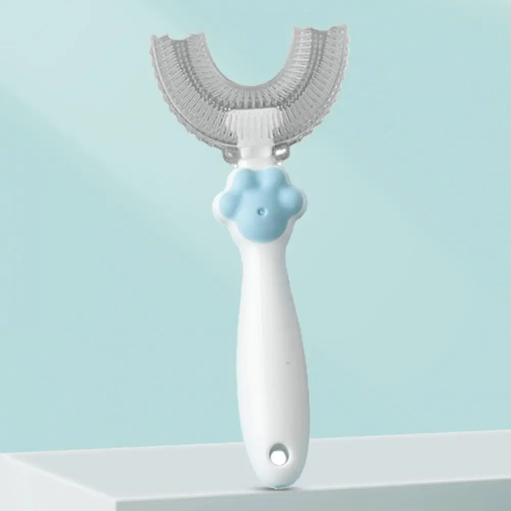 

Infant Toothbrush Labor-saving Useful Anti-slip U-Shape Safe Kids Toothbrush