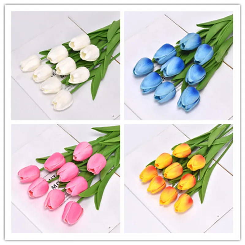

1/3/5 шт., искусственные Тюльпаны из силикона
