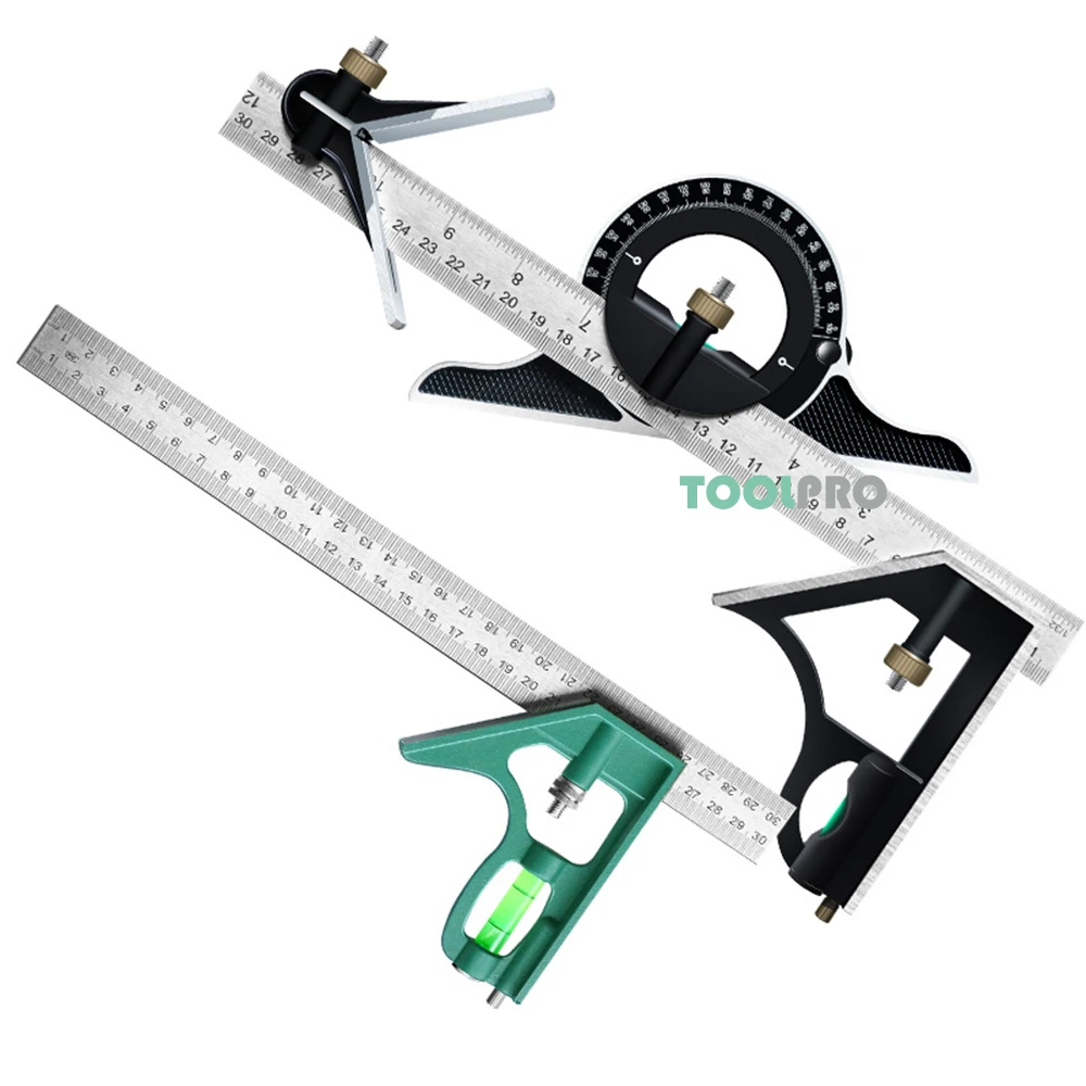 

Square Angle Ruler Set Engineers Adjustable Multi Combination Right Angle Ruler Protractor Measuring Tools Set