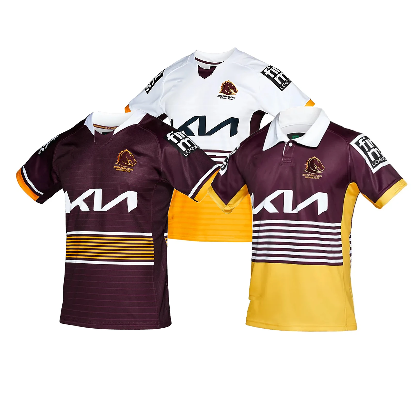 

2022 Brisbane Broncos Home/Away/Heritage Rugby Jersey Sport T-Shirt S-5XL