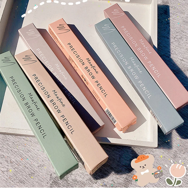 Ультратонкий треугольный карандаш для бровей Maxfine точный долговечный