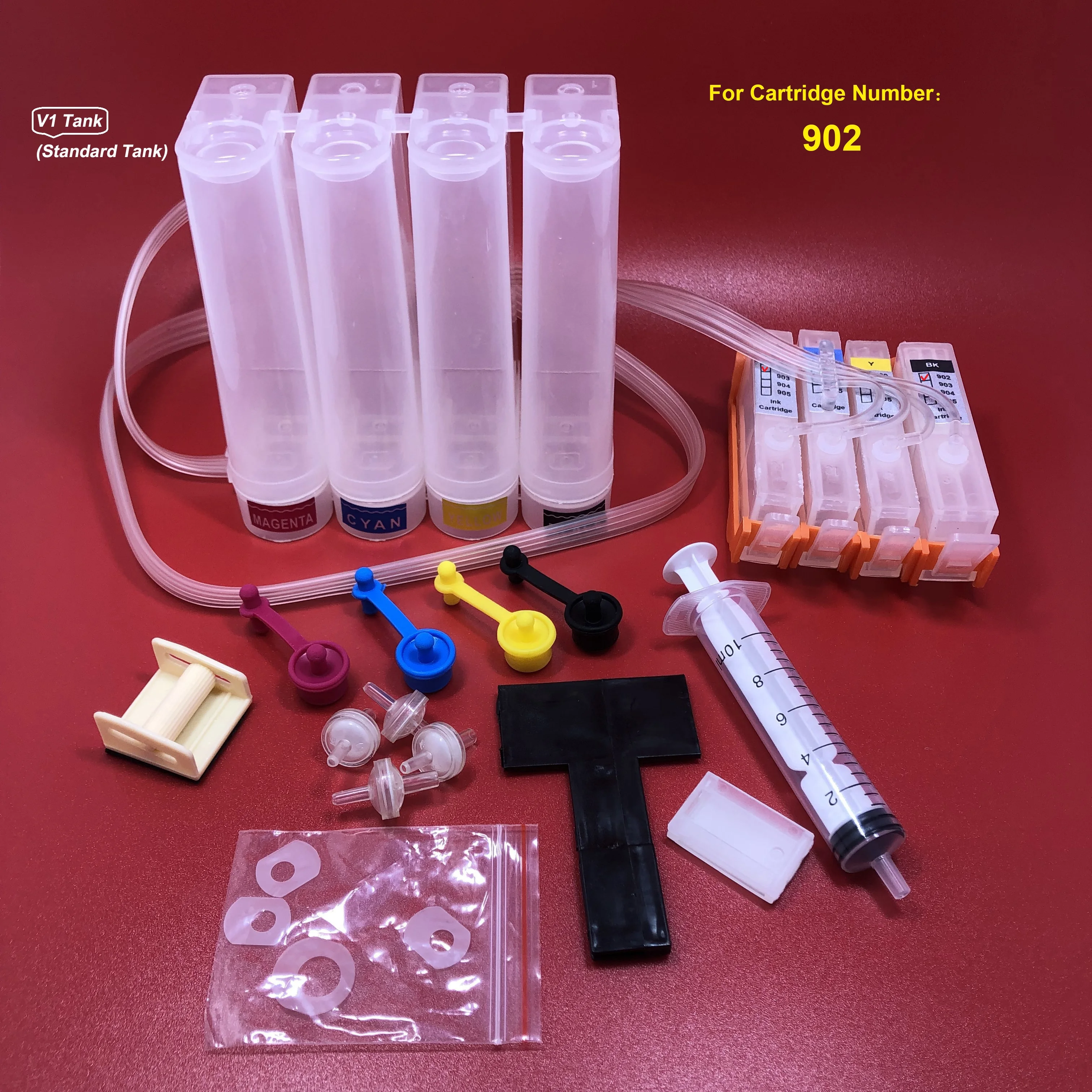 Картридж чернильный 902XL CISS с постоянным чипом для HP 902 OfficeJet Pro 6950 6951 6954 6956 6958 6960 6970