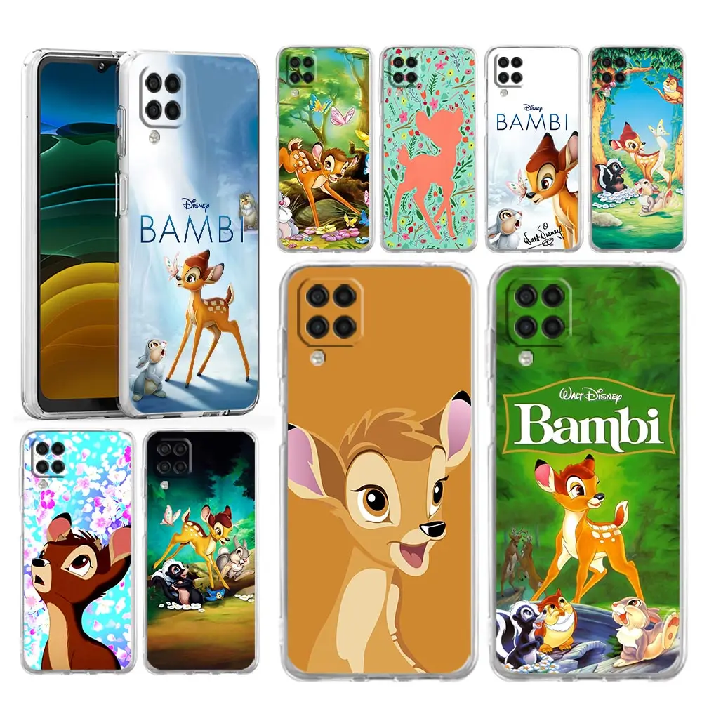 

Disney Cute Fawn Bambi Case Cover For Samsung Galaxy A12 A51 A52 A71 A32 A02s A72 A02 A42 5G M02 Soft Silicone Funda Shell
