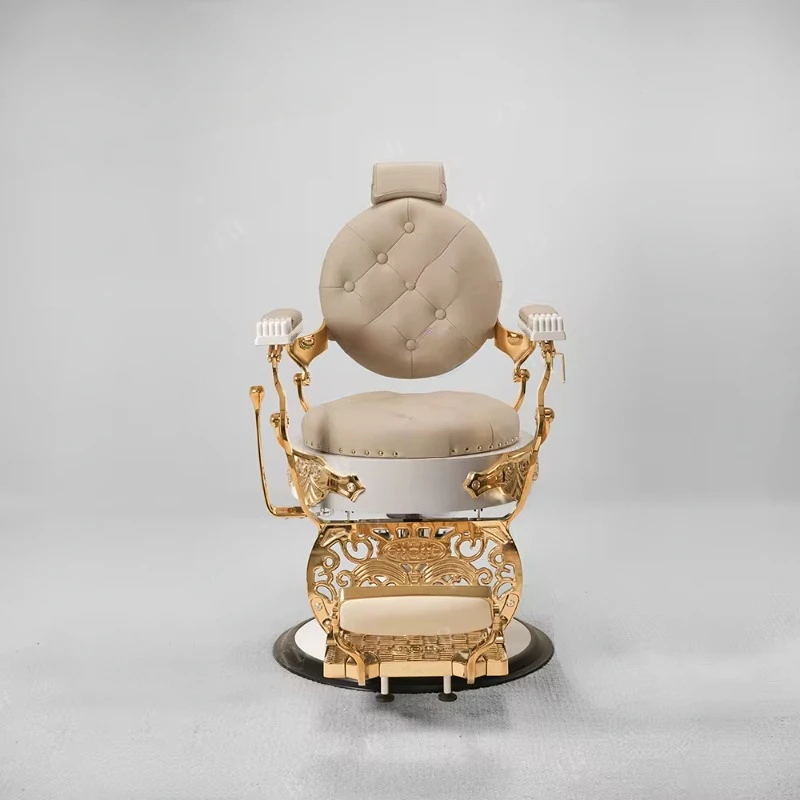 Профессиональный парикмахерский сверхмощный золотистый розовый стул для