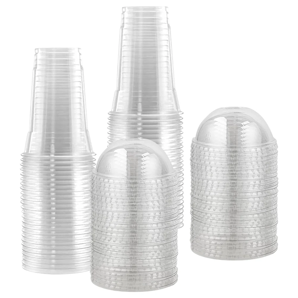 

40/50pcs 460/600ml Disposable Transparent Plastic Cups Milk Tea Juice Cold Drink Smoothie Beverage Cups With Lids