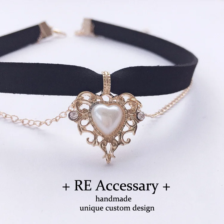 

Lolita Necklace for Women Goth Clothes Gothic Jewelry Classic Vintage Clavicle Chain Necklace