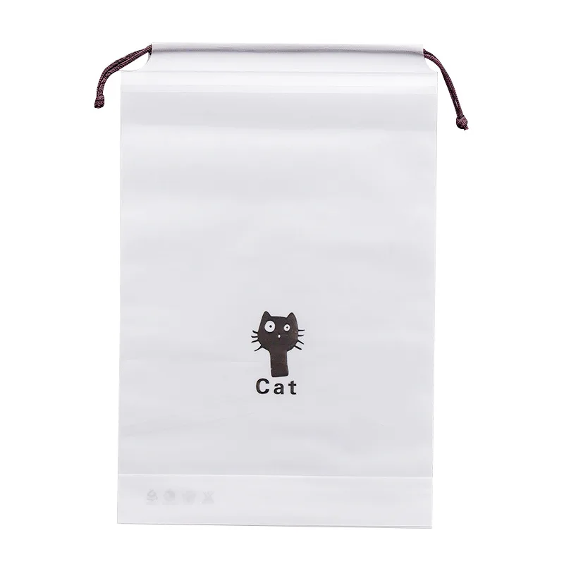 

Органайзер на шнурке с мультяшным изображением черного кота, сумка-Органайзер для одежды, дорожная деловая сумка с карманами для мелочей, с...