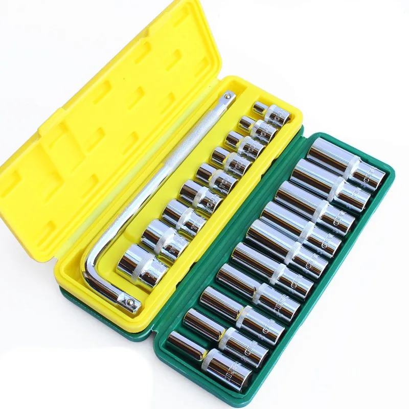 

10pcs lengthen Manual auto repair tool sleeve set 8-32mm 1/2 large hexagonal Torx sleeve combination