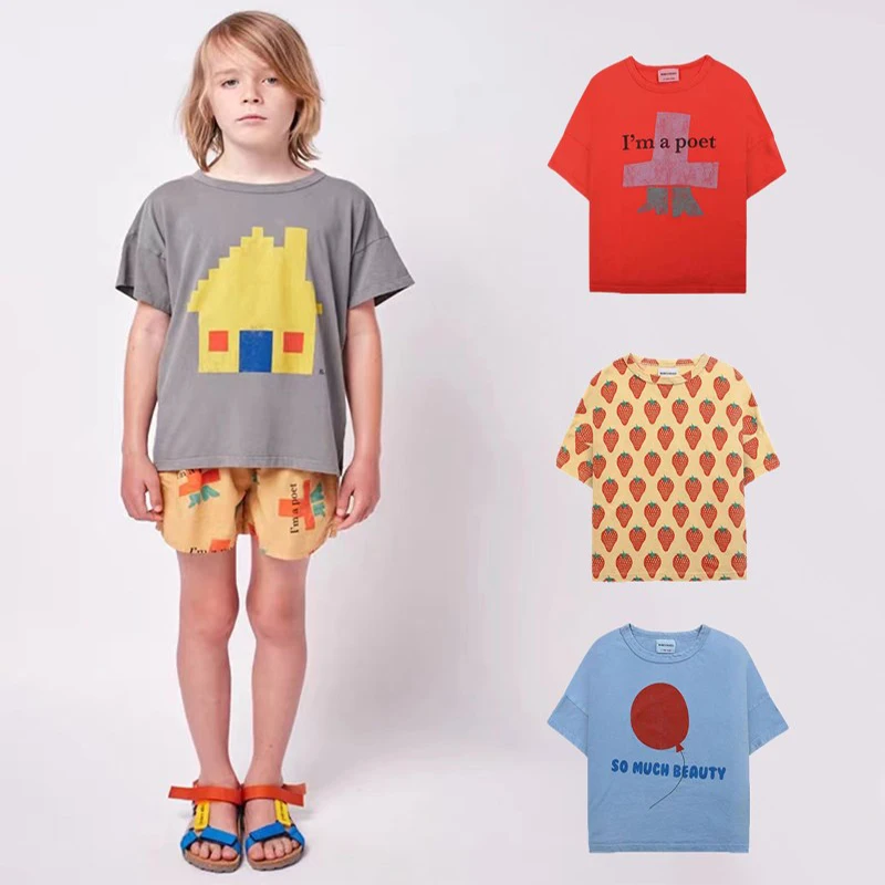 

Kids T-shirts For Girls Boys Cartoon Printed Toddler Baby Tees Cotton Children Tops Short-sleeve Clothes For Summer