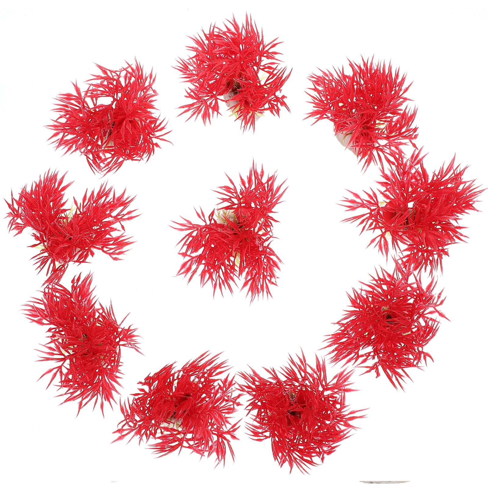 

10 Pcs Plastic Plants Extra Large Aquarium Decorations Accessories Fish Tank Decors Aquatic Small Artificial For