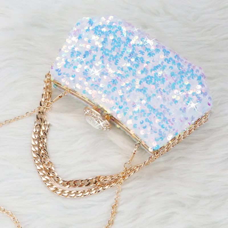 

Luxury Design Evening Bag Handbag 2023 New Vintage Sequins Shoulder Bag Ladies Crossbody Clutch Wedding Bag Women's Bag