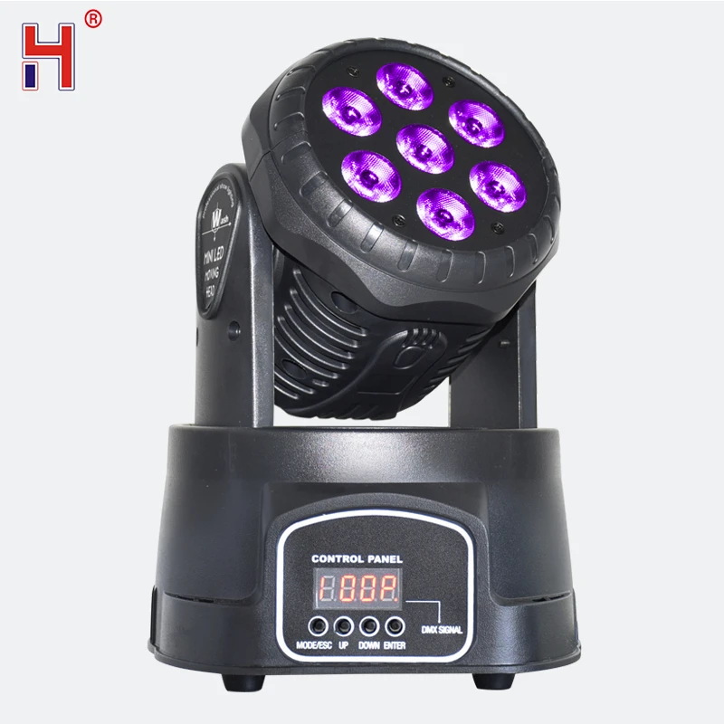 Миниатюрный светодиодный светильник 7x12 Вт с подвижной головкой освесветильник