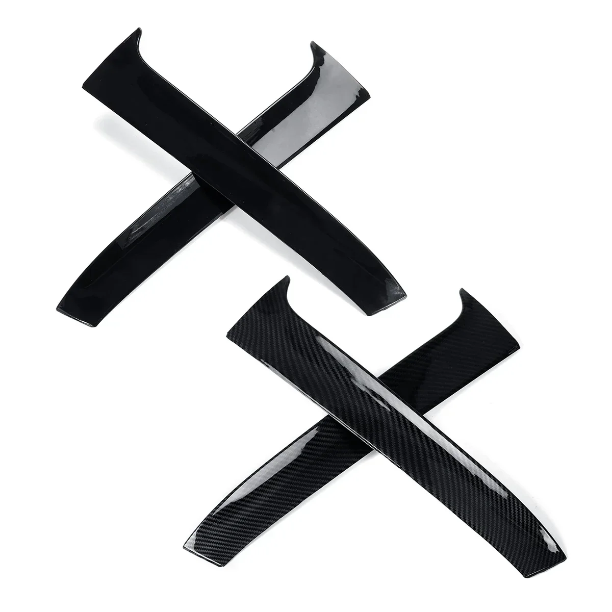 Глянцевый черный/углеродный вид боковой спойлер на заднее окно Canard Canards сплиттер