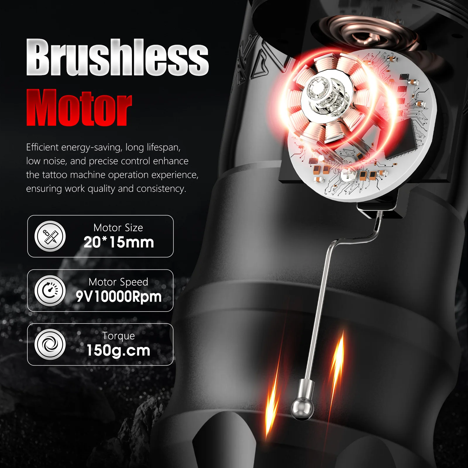 XNET Claws 2025 Беспроводная тату-машинка Роторная ручка с мощным бесщеточным